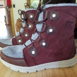 New Sorel Explorer Joan Ankle Winter Boots 8.5